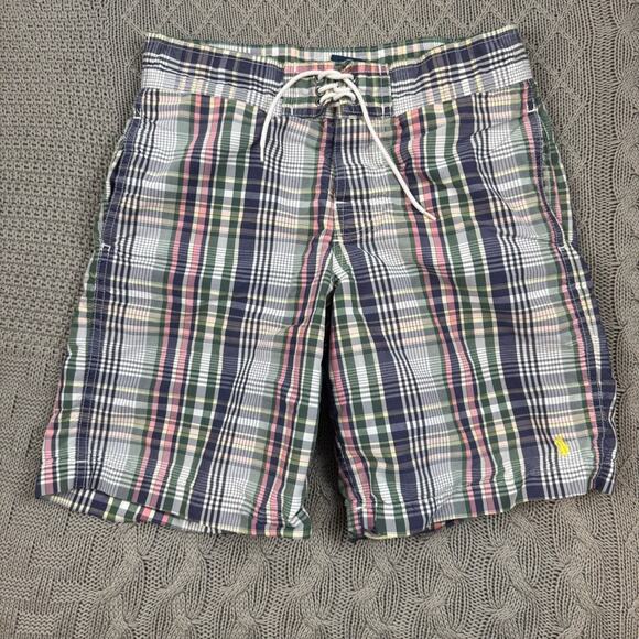 Ralph Lauren Plaid Swim Trunks - Multicolor ~ 8/10 - Picture 1 of 12